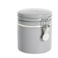 Bocal en céramique avec clip en métal Ø10xH13cm < Gifi Discount