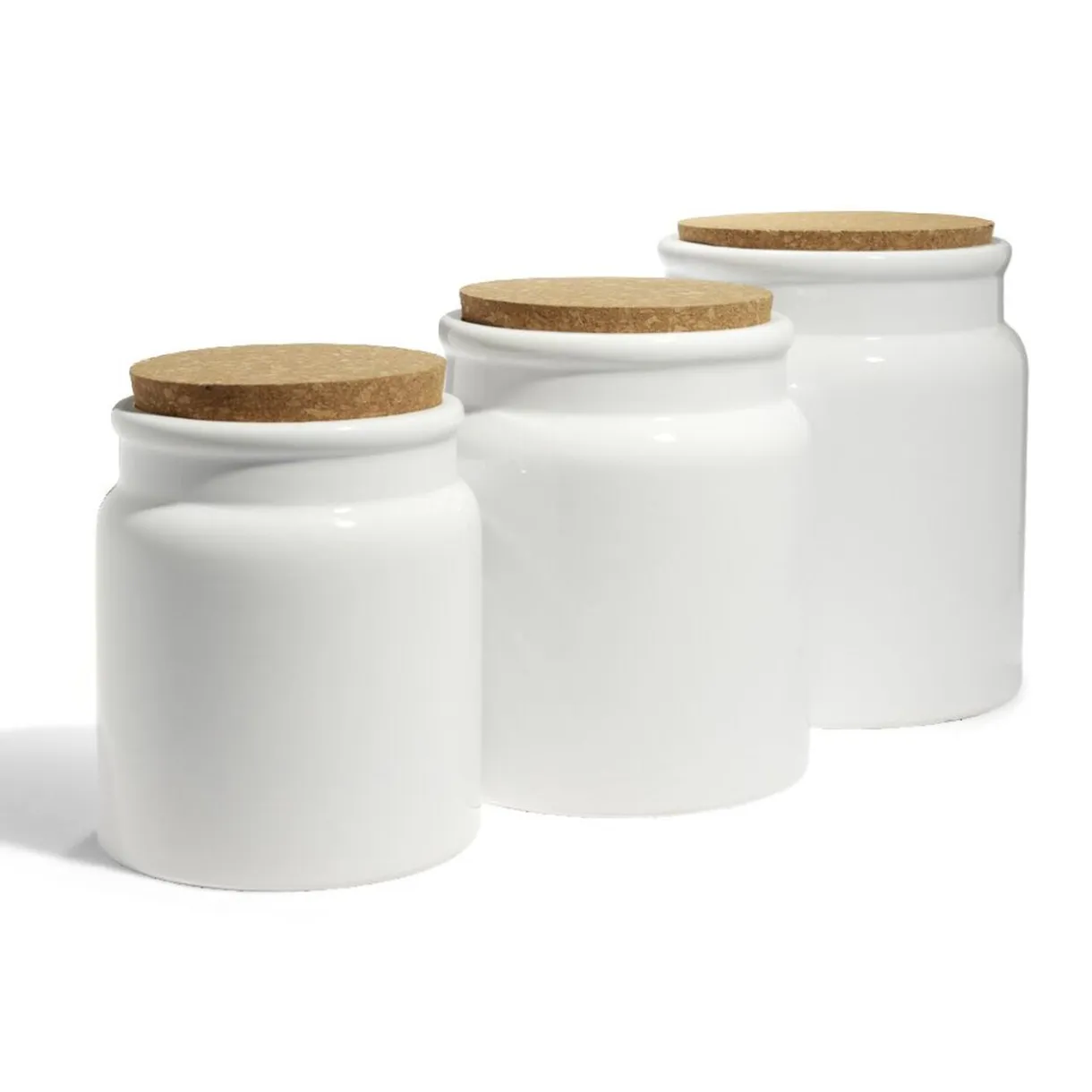 Bocal en céramique avec couvercle en liège Ø14,5xH17cm < Gifi Outlet