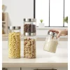 Bocal en verre avec couvercle inox - Lot de 4