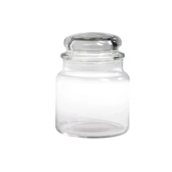 Bocal en verre transparent avec couvercle hermétique 500ml - H.13cm