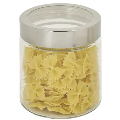 Bocal en verre transparent couvercle inox 800ml - Ø11xH.12cm < Gifi Outlet