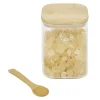 Bocal en verre transparent 850ml avec couvercle et cuillère en bambou < Gifi Online