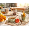 Bocal x3 verre transparent avec couvercle bois acacia 560/770/1000ml < Gifi Discount