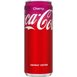 Boisson Coca-Cola Cherry goût cerise canette 33cl