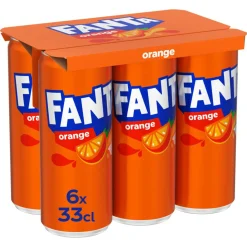 Boisson gazeuse Fanta orange Pack de 6 canettes 33cl < Gifi Clearance