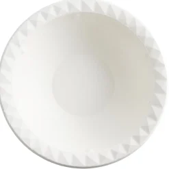 Bol carton x8 canne à sucre bagasse contour façon diamant blanc Ø17cm