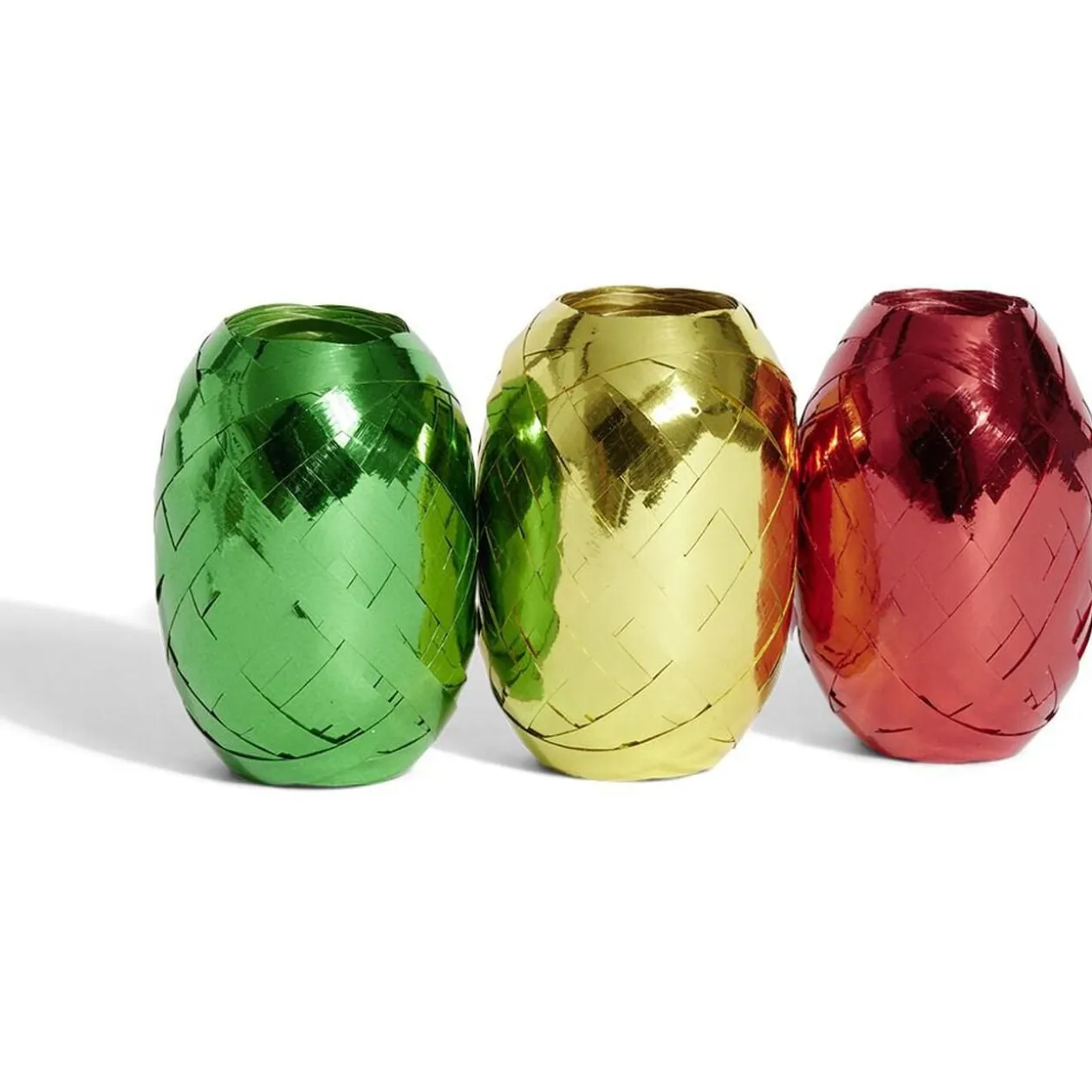 Bolduc vert rouge et doré brillant 10m x3