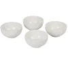 Bol en céramique uni blanc x4