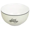 Bol en porcelaine vert avec inscription "Good Morning"