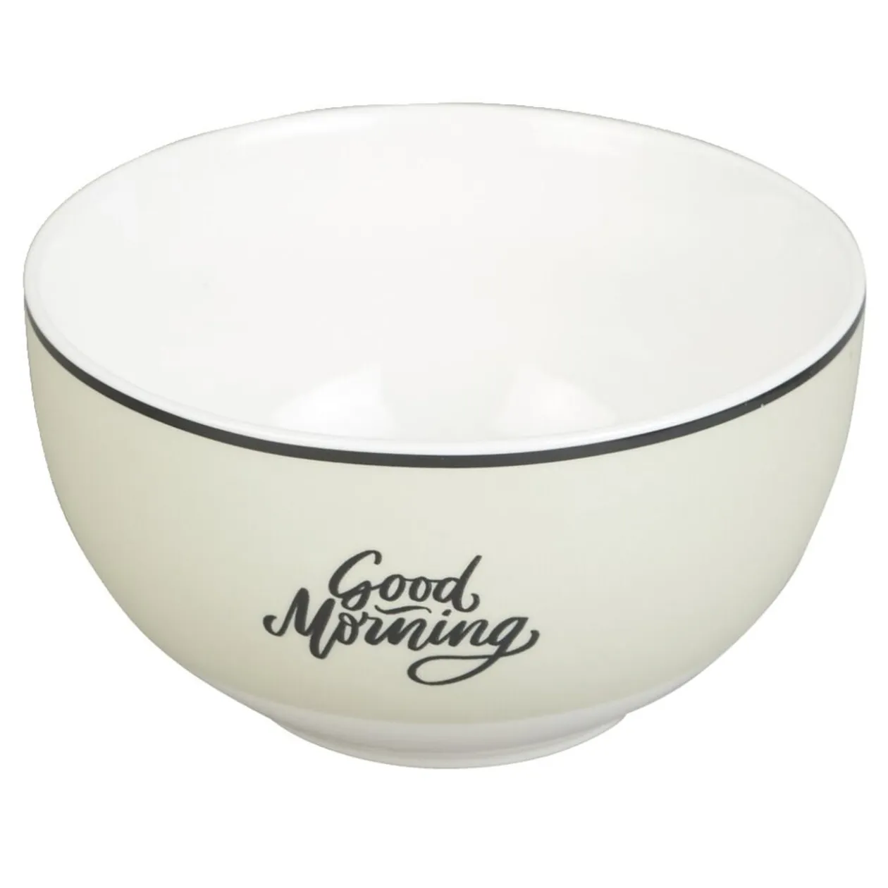 Bol en porcelaine vert avec inscription "Good Morning"