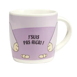Bol et mug en céramique J'suis Pas Aigri motif Gromimis violet Ø14xH14cm < Gifi Hot