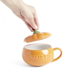 Bol forme citrouille avec couvercle et poignée Ø14cm < Gifi Online