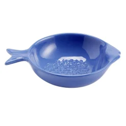 Bol forme poisson céramique bleu 11x16xH4cm < Gifi New