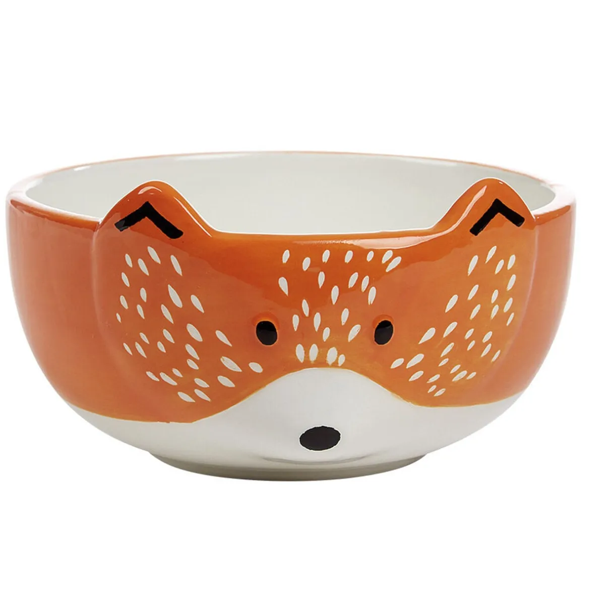 Bol forme tête de renard en faïence marron et blanc < Gifi Sale