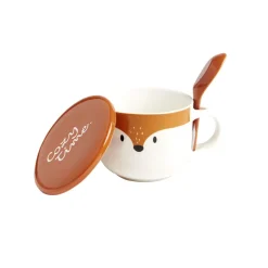 Bol jumbo 62cl avec cuillère et couvercle renard < Gifi Clearance