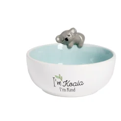 Bol koala dolomite blanc et bleu Ø14,5cm