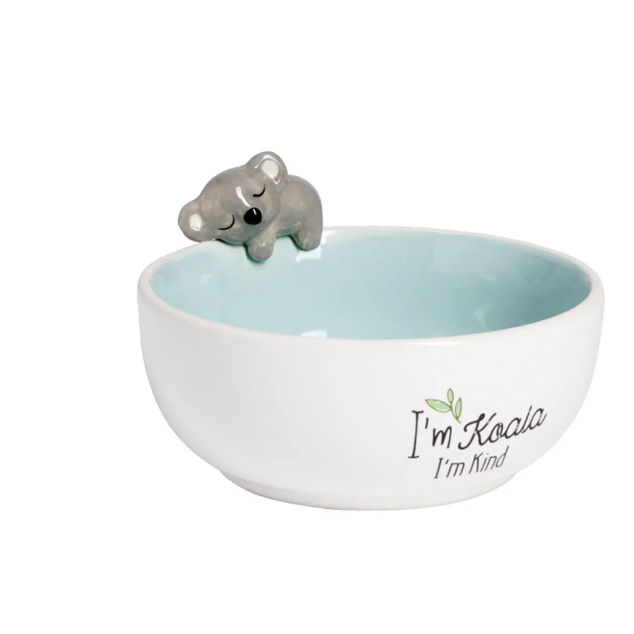 Bol koala dolomite blanc et bleu Ø14,5cm