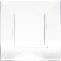 Bol plastique carré transparent 12,4x12,4xH6,4 cm x12
