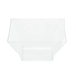 Bol plastique carré transparent 12,4x12,4xH6,4 cm x12