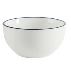 Bol porcelaine blanc liseré noir Ø15xH7cm < Gifi Discount