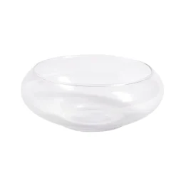 Bol pour bougie flottante en verre transparent Ø20xH8cm