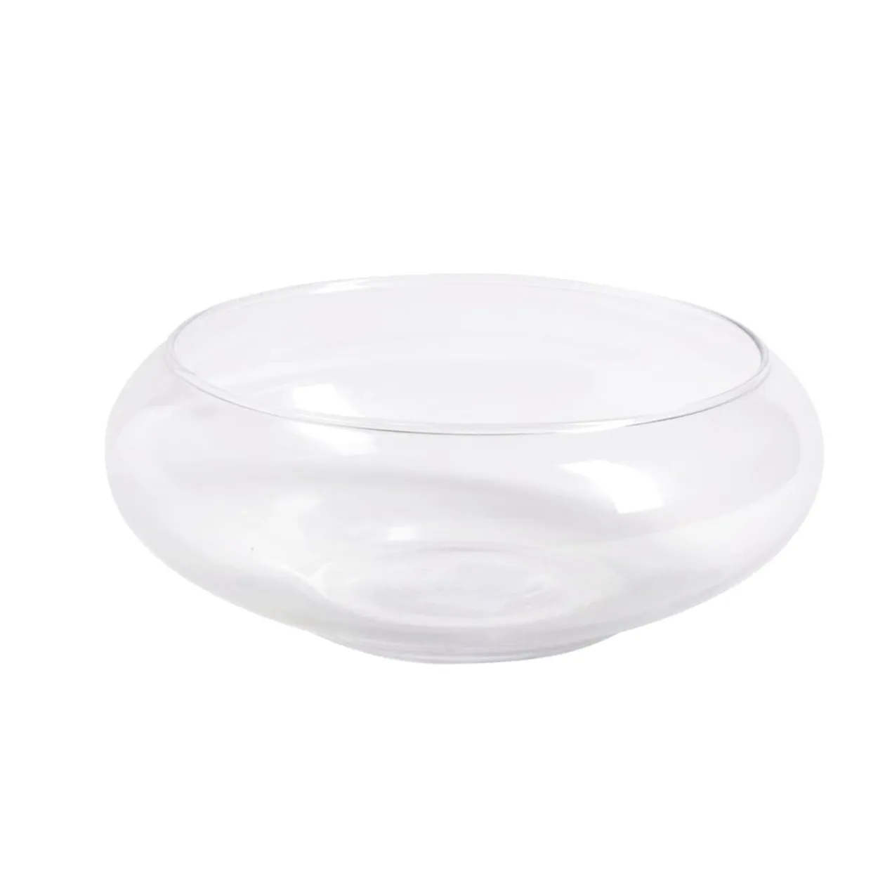 Bol pour bougie flottante en verre transparent Ø20xH8cm