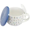 Bol soupe jumbo 62cl et cuillère porcelaine fun