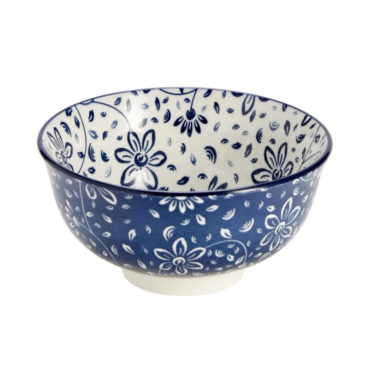 Bol x3 motif floral blanc et bleu Ø11,5xH5,7cm < Gifi Clearance
