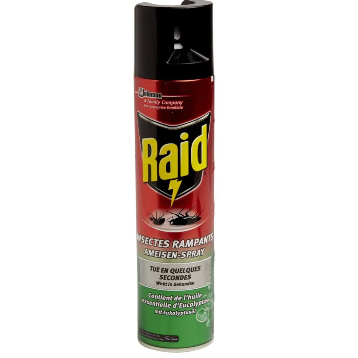 Bombe aérosol antirampant Raid fourmi araignée cafard eucalyptus 400ml < Gifi Sale