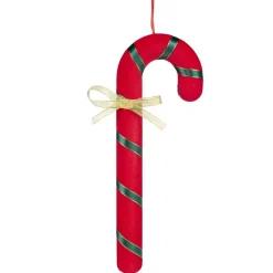Bonbon de Noël rouge brillant à suspendre H30cm (2 modèles)