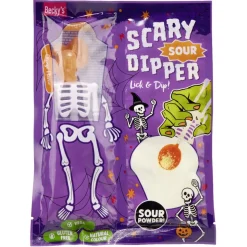 Bonbon Halloween squelette avec poudre acidulée 70g