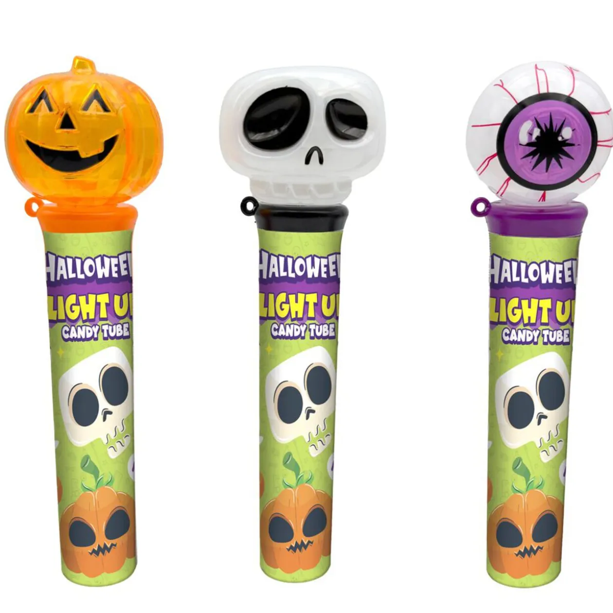 Bonbon Halloween tube lumineux 10gr