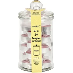 Bonbonnière avec 24 bougies chauffe-plat