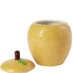Bonbonnière céramique forme fruit Ø15xH20cm (2 modèles poire ou orange) < Gifi Discount