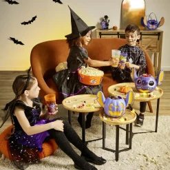 Bonbonnière Halloween Disney Stitch dolomite bleue et orange Ø20xH21cm < Gifi Best