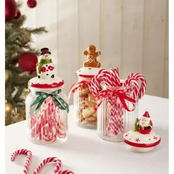 Bonbonnière Noël en verre 1L (3 modèles)