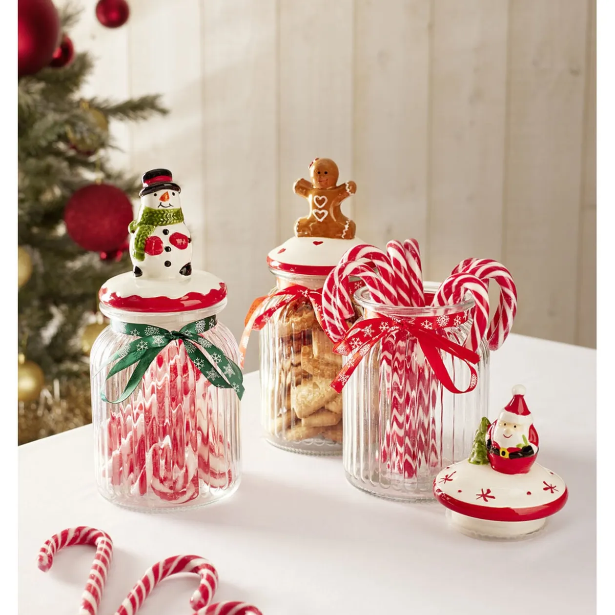 Bonbonnière Noël en verre 1L (3 modèles)