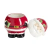 Bonbonnière Père Noël céramique rouge et blanc 16x15xH22cm < Gifi New