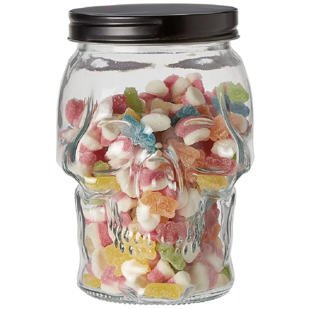 Bonbonnière transparente design Tête de mort Halloween 1,5L < Gifi Outlet
