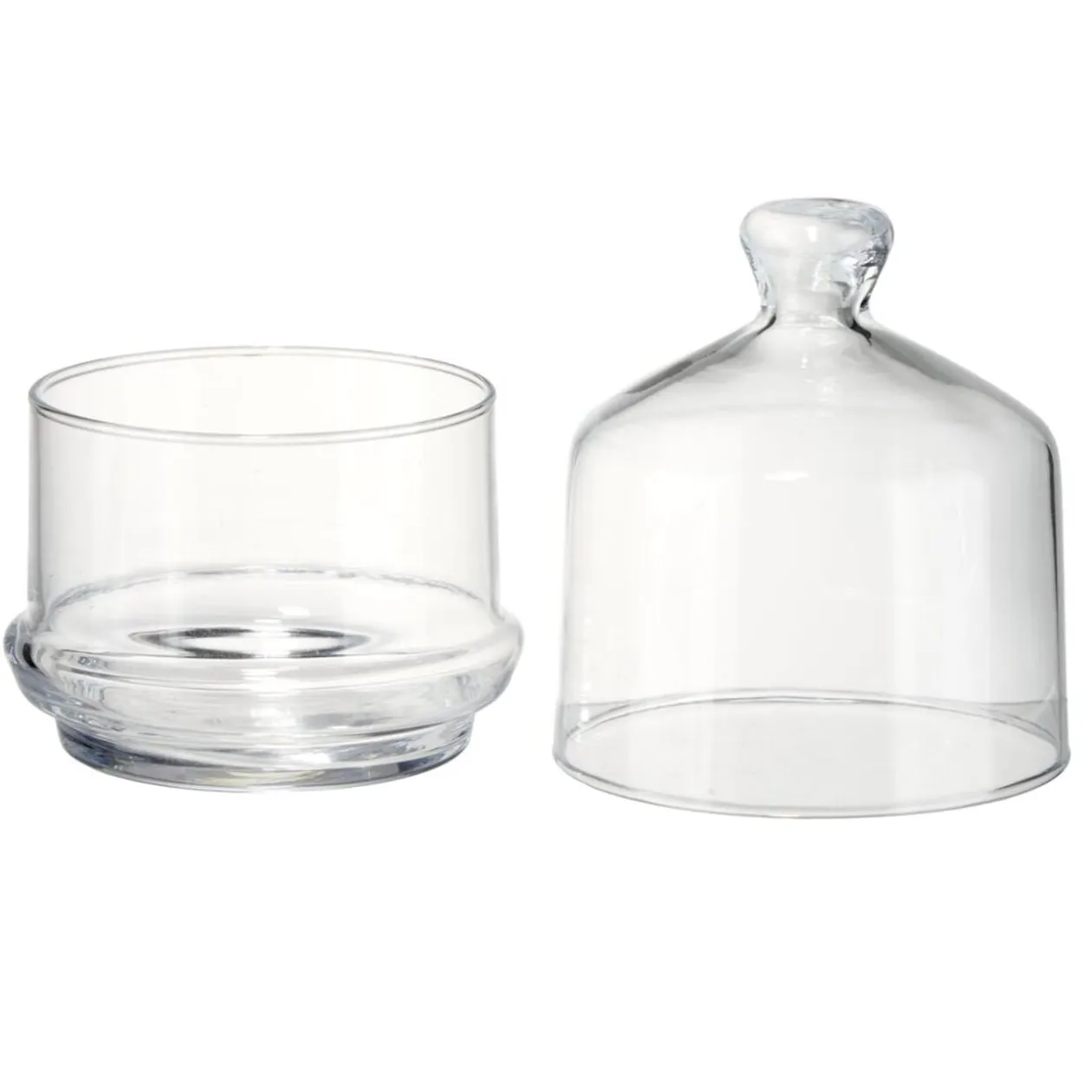 Bonbonnière x3 empilable en verre transparent Ø9,5xH29cm