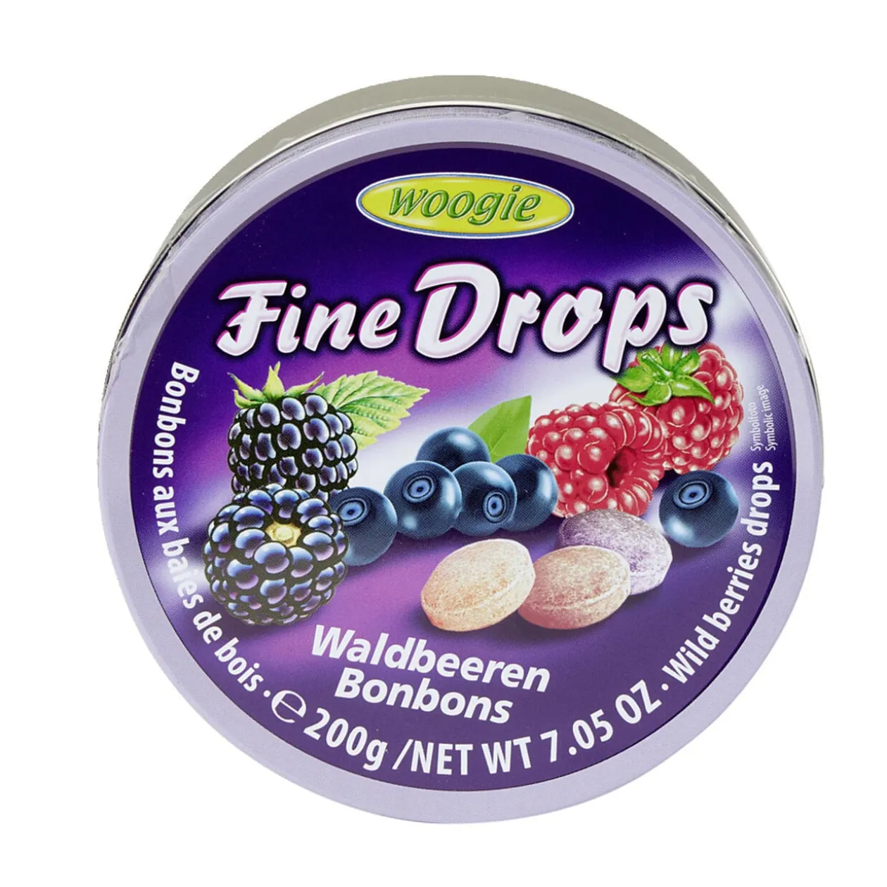 Bonbons durs goût fruits des bois 200gr