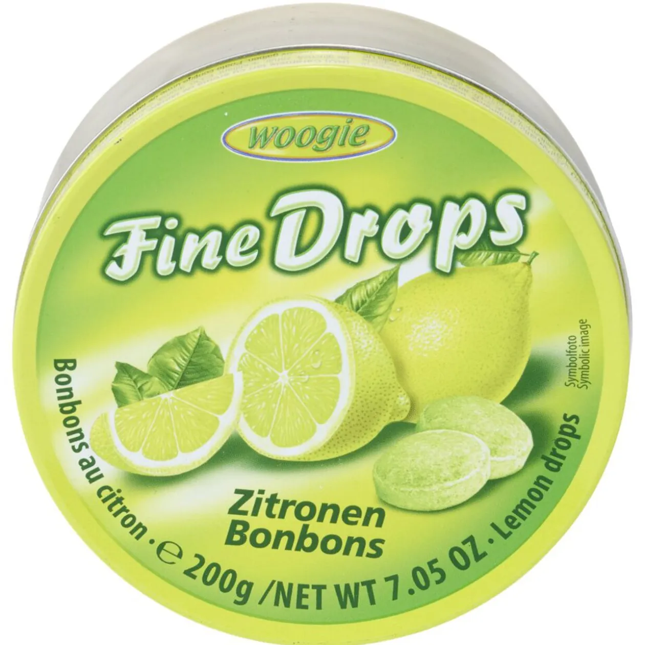 Bonbons durs pastilles goût citron 200gr