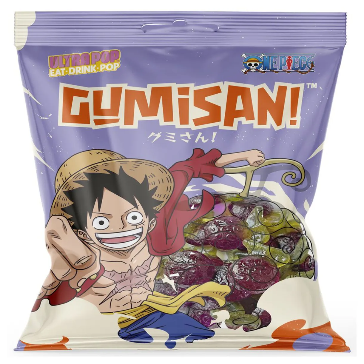 Bonbons Gumisan One Piece fruit du démon goût raisin 180gr < Gifi Clearance