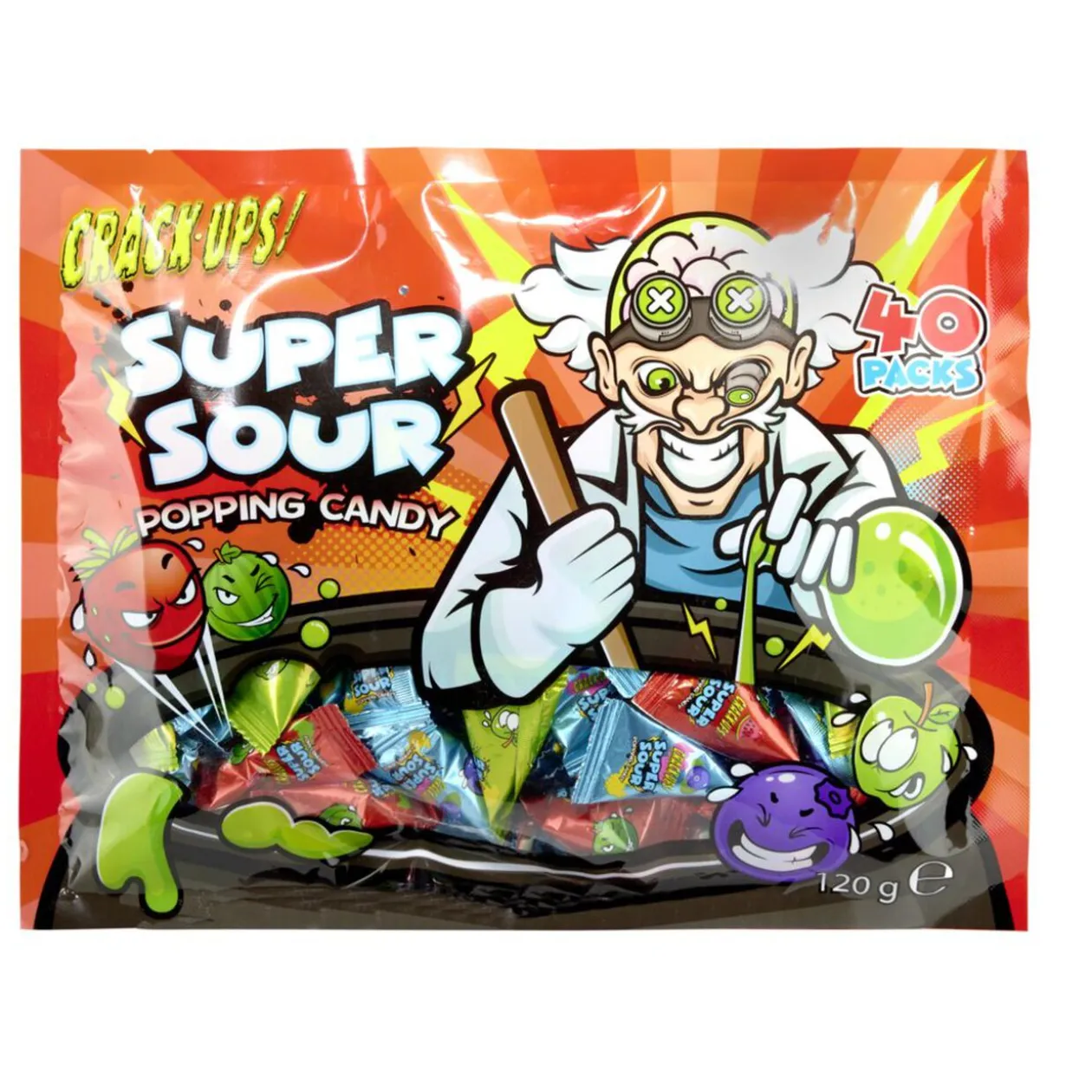 Bonbons Halloween acidulé Super Sour 40 sachets individuels 120gr