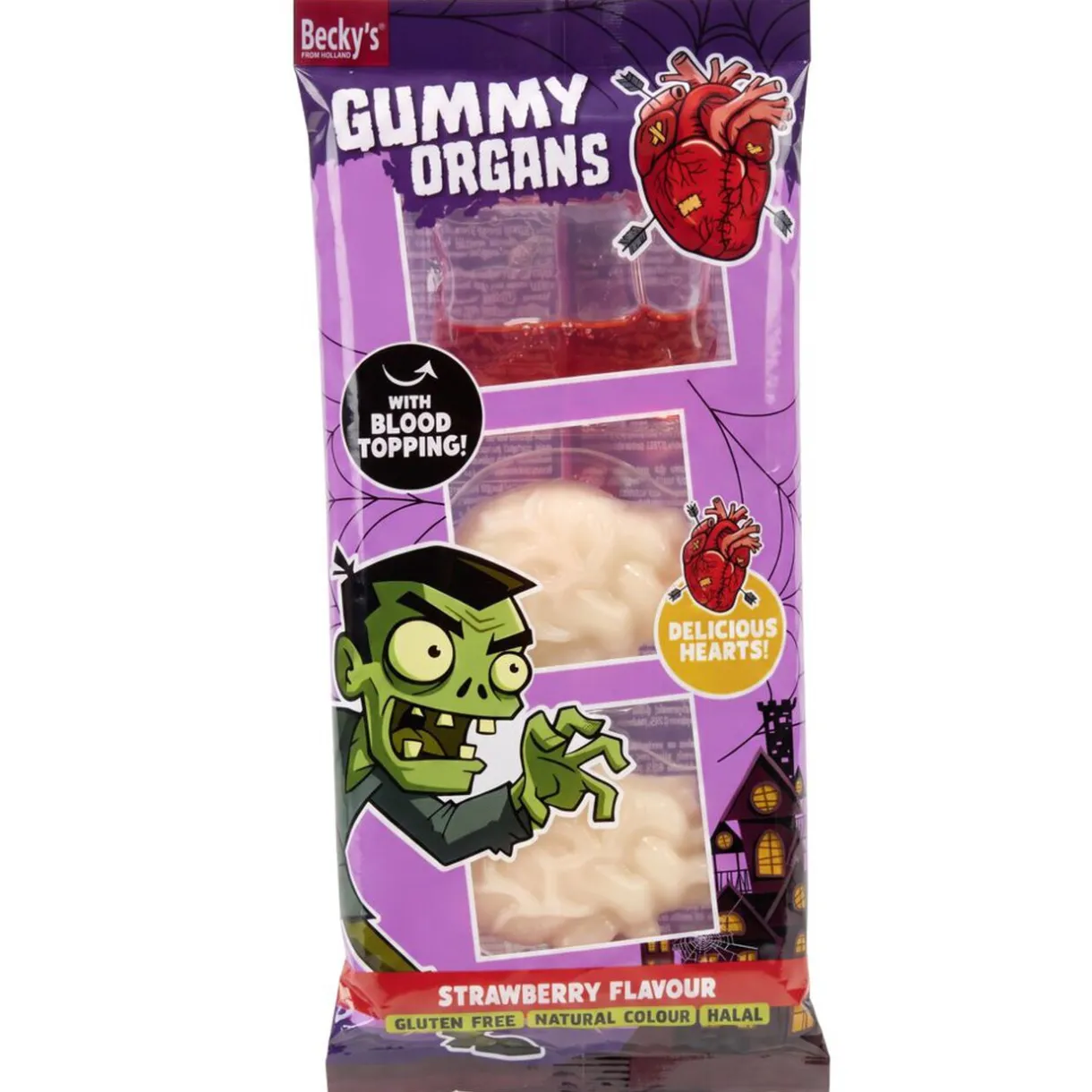 Bonbons Halloween organes gummy friandises rouge 70g < Gifi Outlet