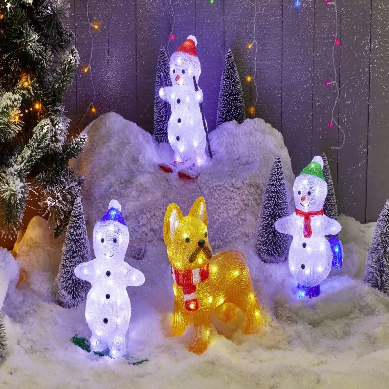 Bonhomme de neige lumineux 30LED (3 modèles)