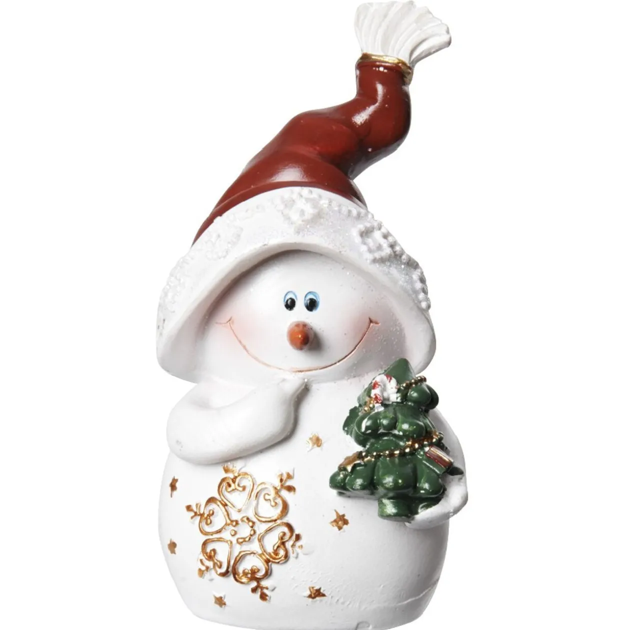 Bonhomme de neige à poser en résine H10cm (4 modèles)