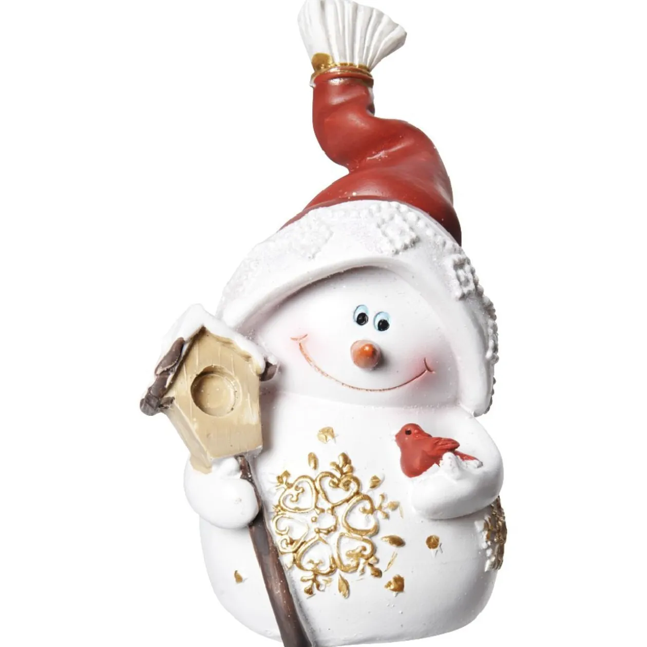 Bonhomme de neige à poser en résine H10cm (4 modèles)