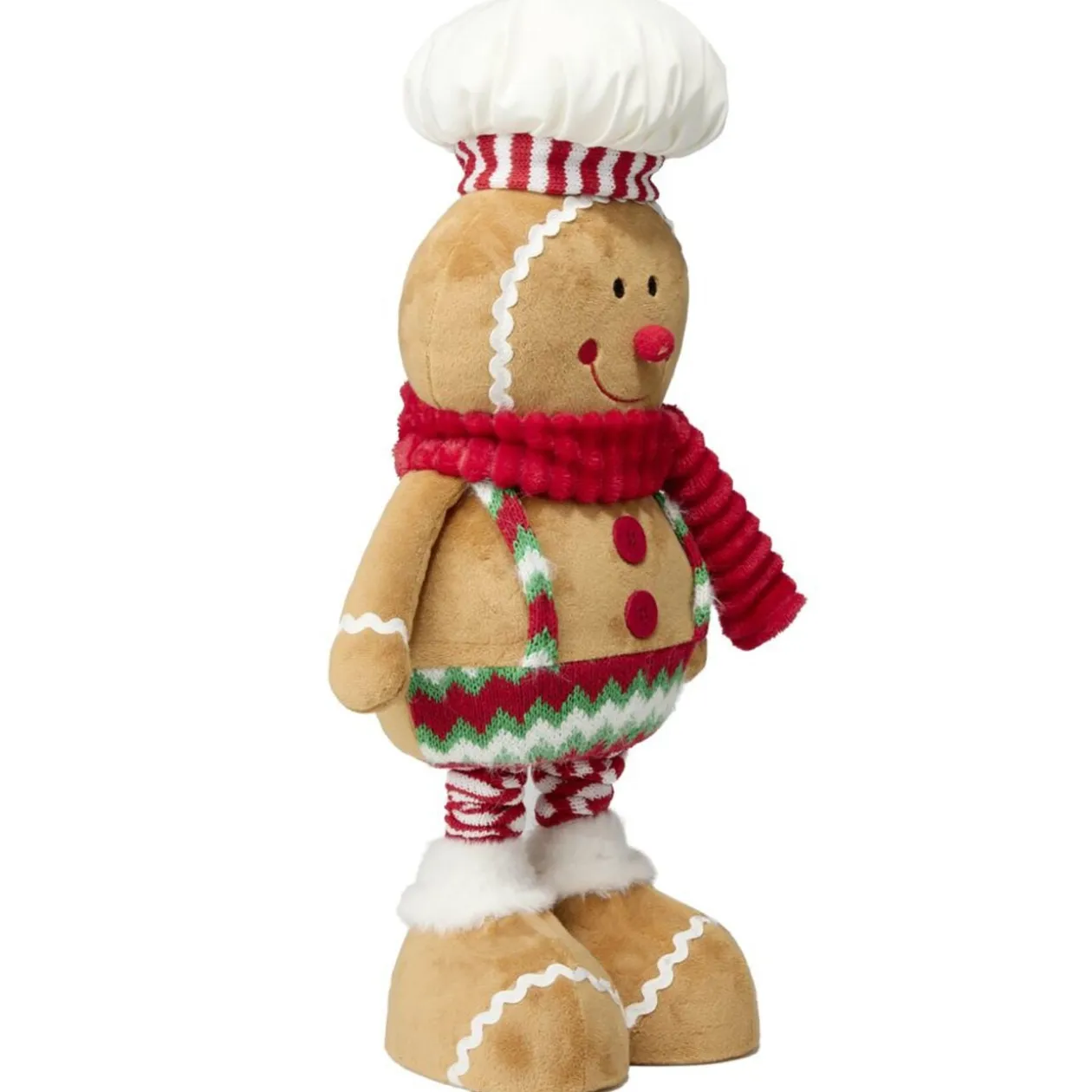 Bonhomme pain d'épices à poser à jambes extensibles H65cm (2 modèles)