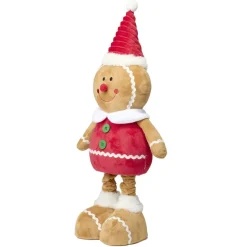 Bonhomme pain d'épices à poser à jambes extensibles H65cm (2 modèles)